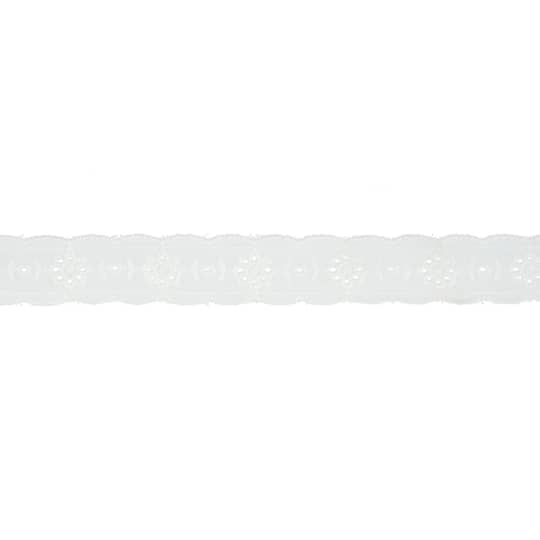 0.75" White Eyelet Lace Trim by Celebrate It®